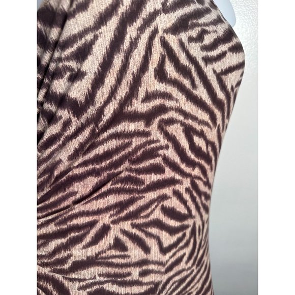 Michael Kors Size 8 Swimsuit Womens One Piece Animal Print One Shoulder Brown - Picture 10 of 14